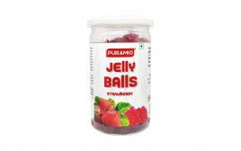 Puramio Jelly Balls Strawberry   Plastic Jar  300 grams